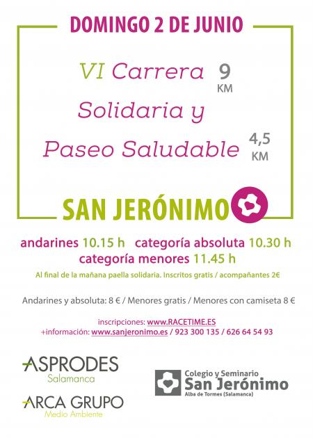 VI Carrera Solidaria y Paseo Saludable San Jeronimo